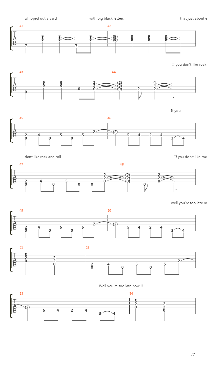If You Dont Like Rock N Roll吉他谱