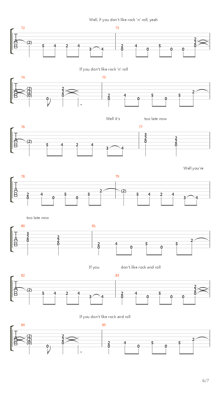 If You Dont Like Rock N Roll吉他谱