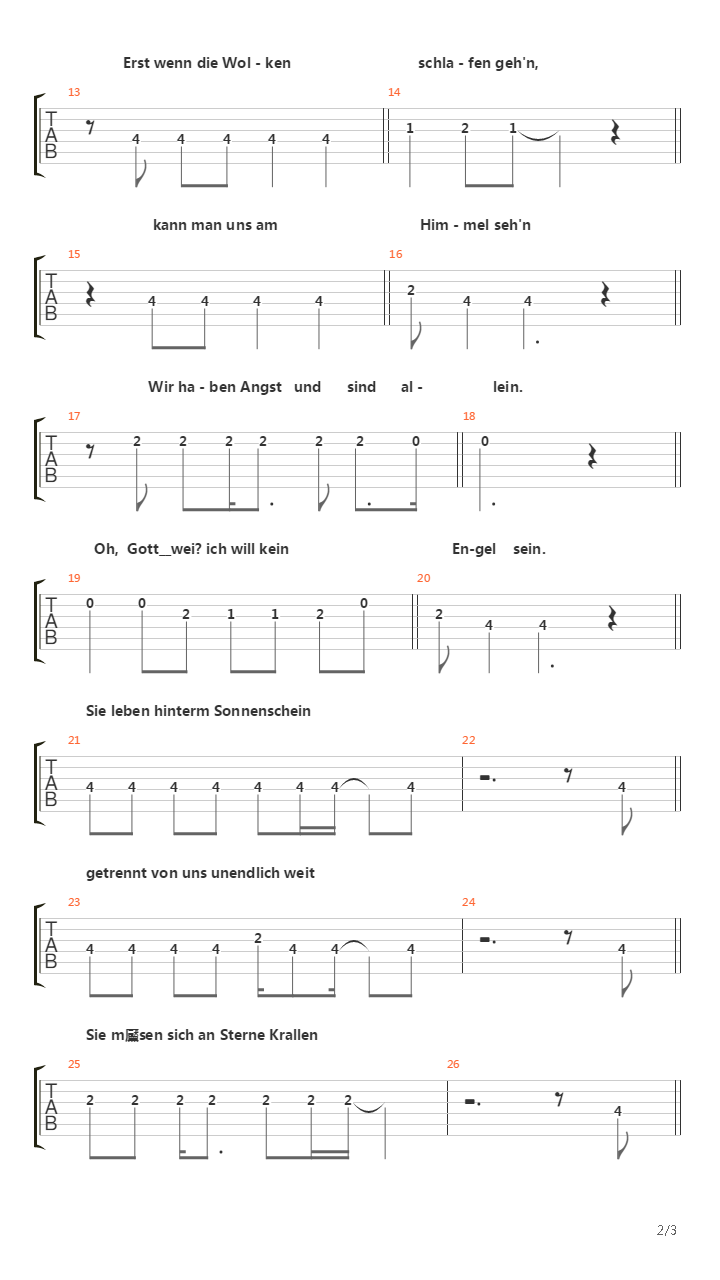 Engel吉他谱