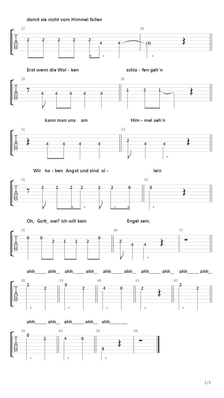 Engel吉他谱