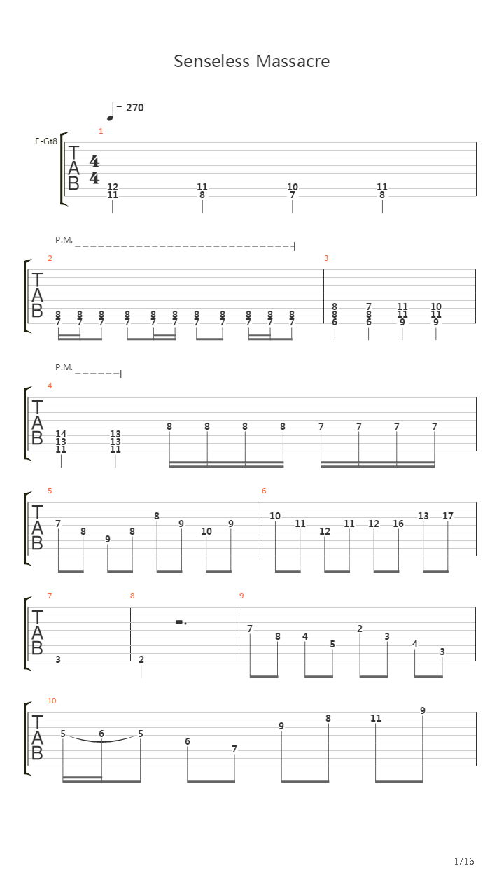 Senseless Massacre吉他谱