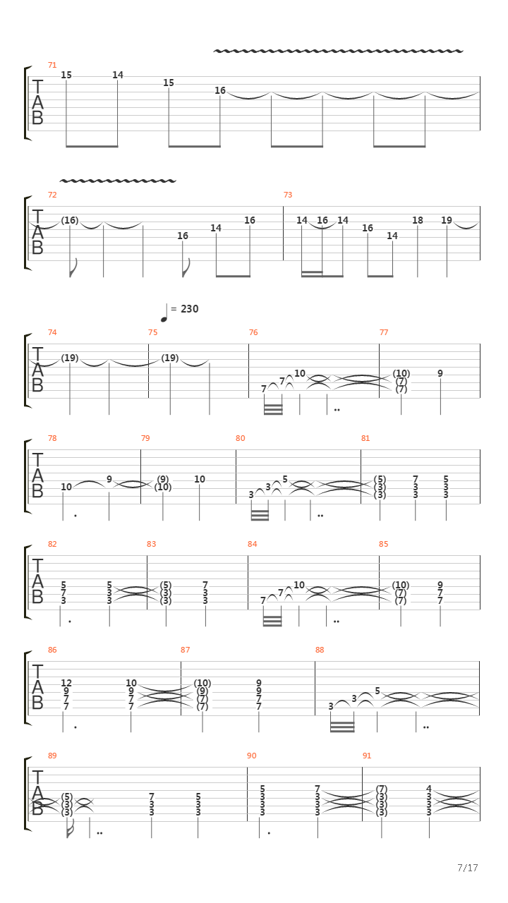 The Heavens Have Fallen吉他谱