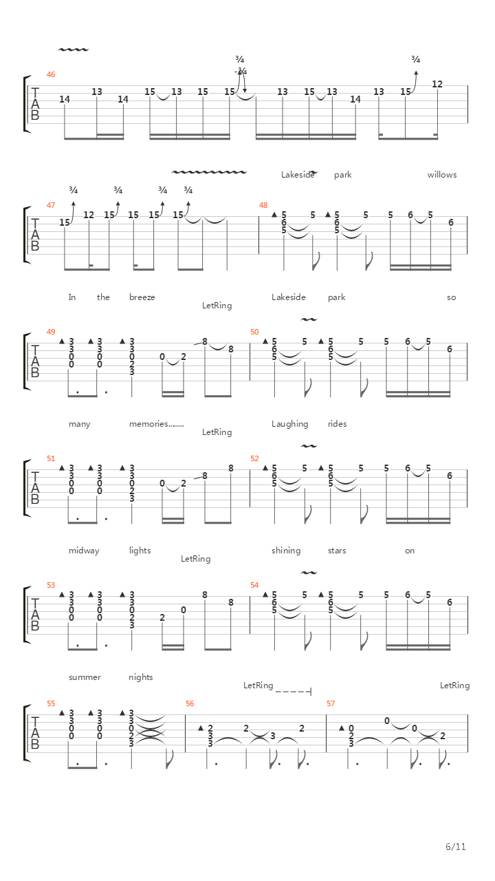 Lakeside Park吉他谱