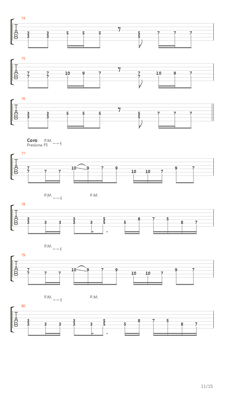 Mientes吉他谱