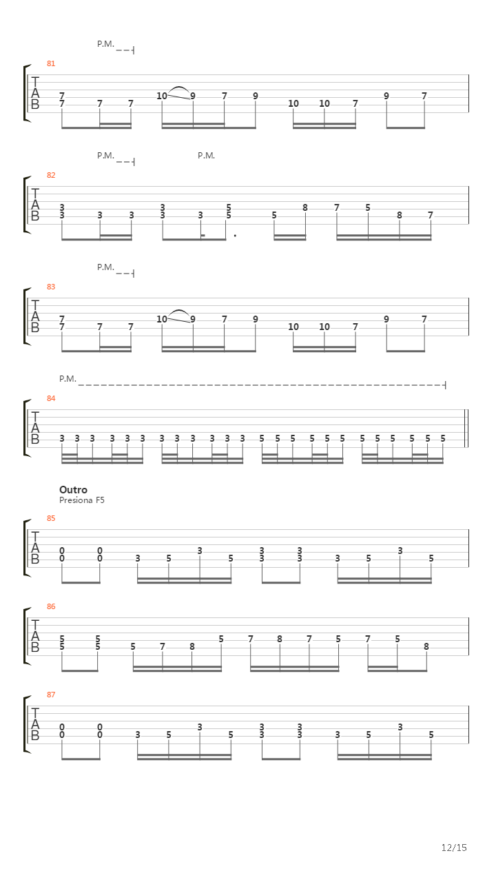 Mientes吉他谱