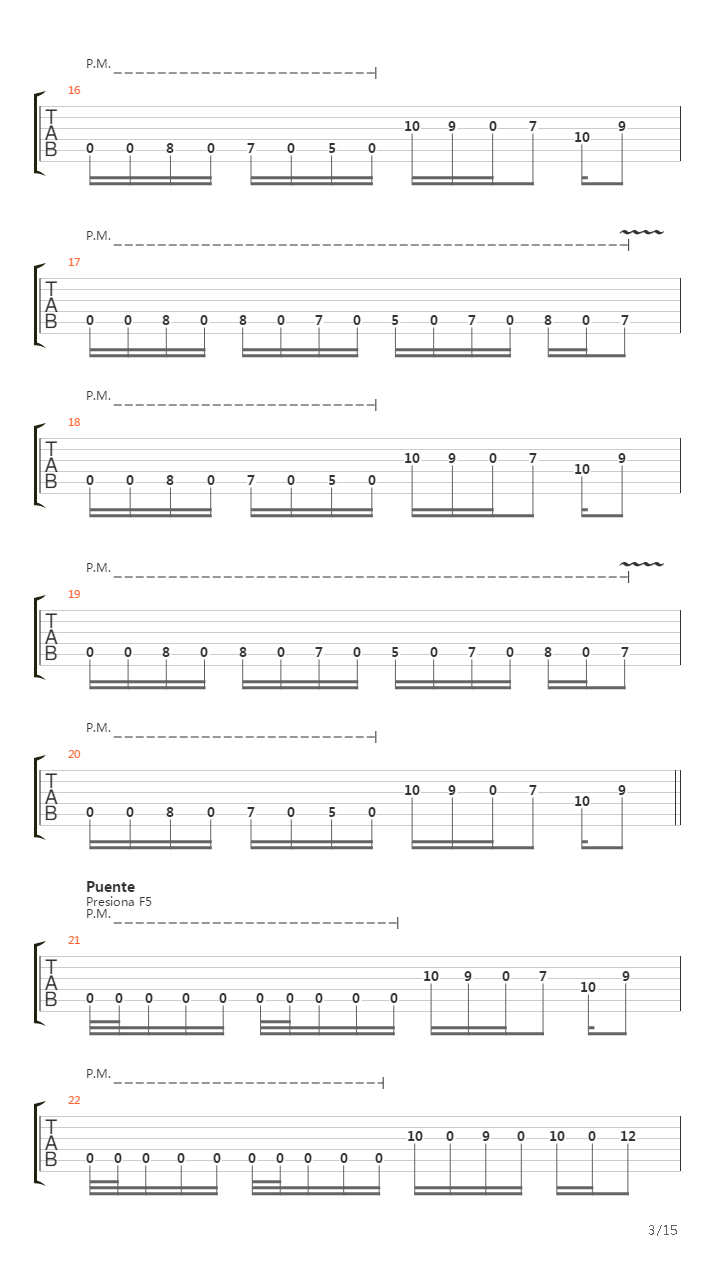 Mientes吉他谱