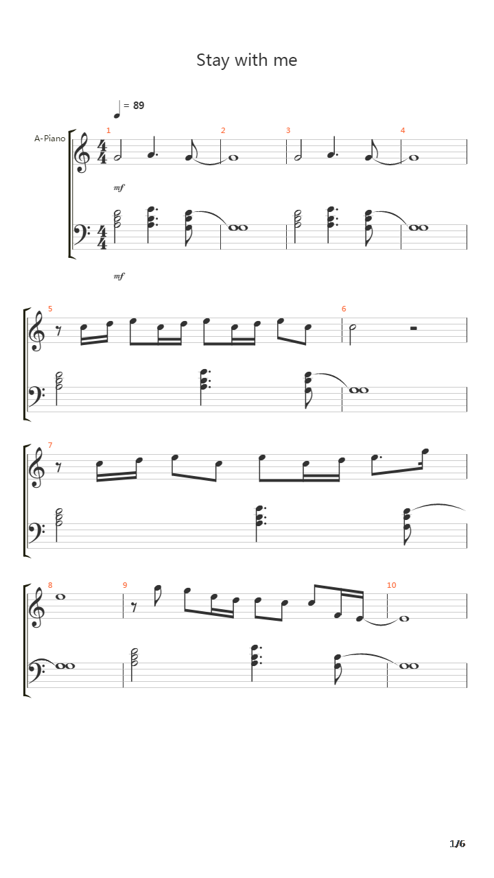 Stay With Me吉他谱