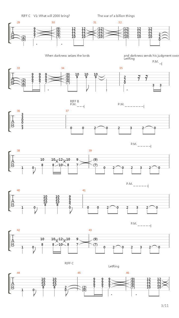 Holocaust吉他谱
