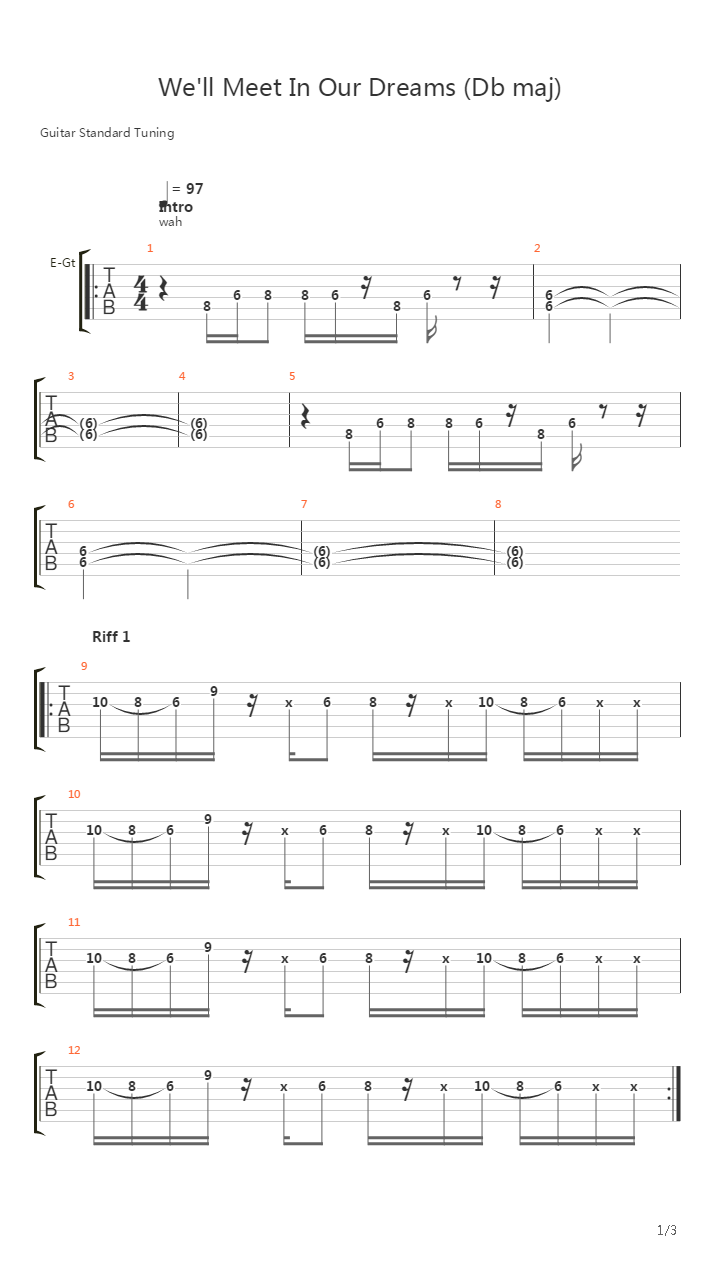 Well Meet In Our Dreams吉他谱