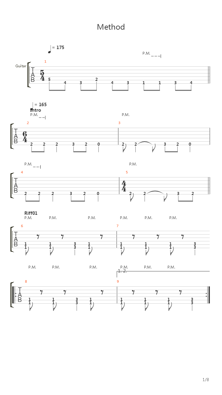 Method吉他谱