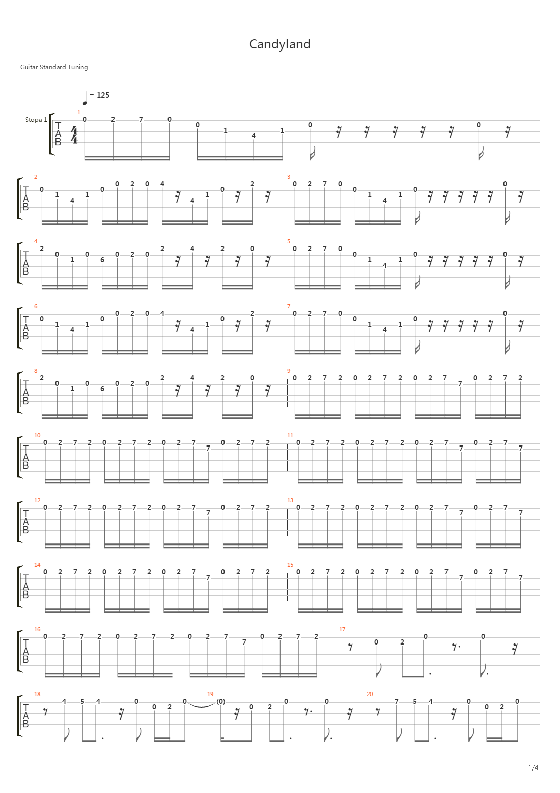 Candyland吉他谱