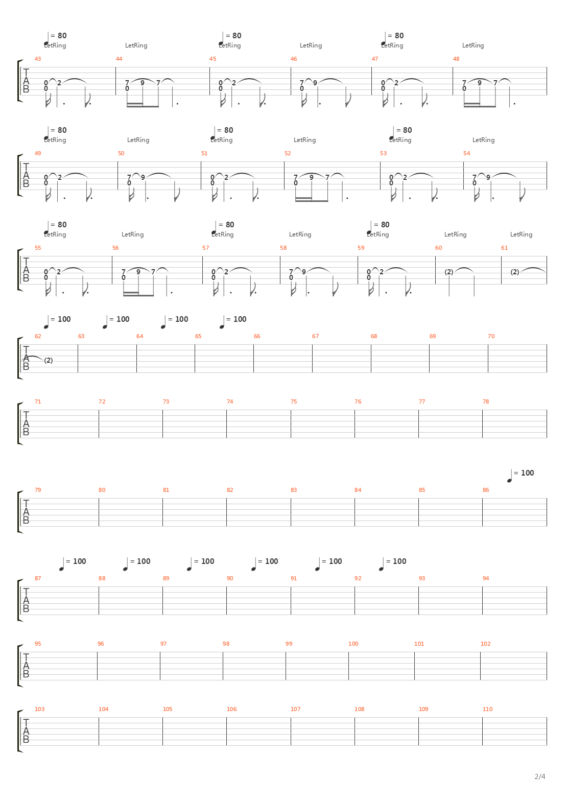 Parabol And Parabola吉他谱