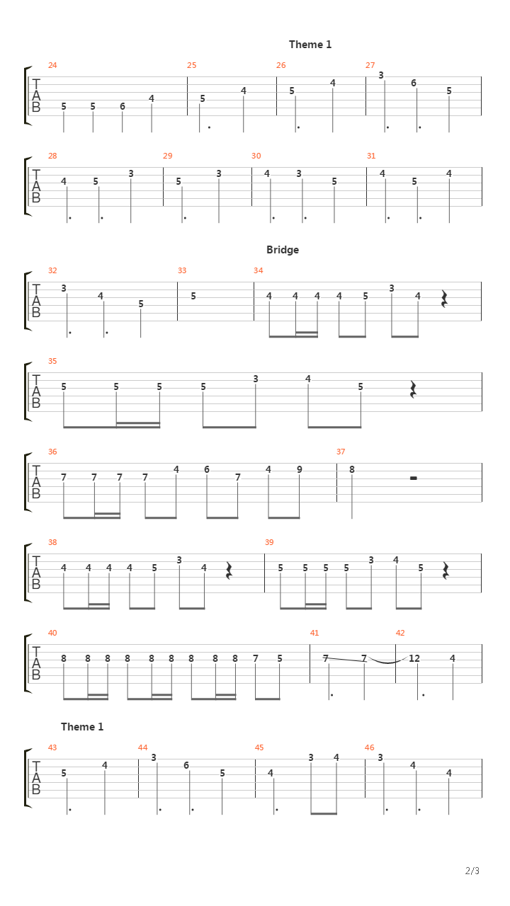 Biarritz 2000吉他谱