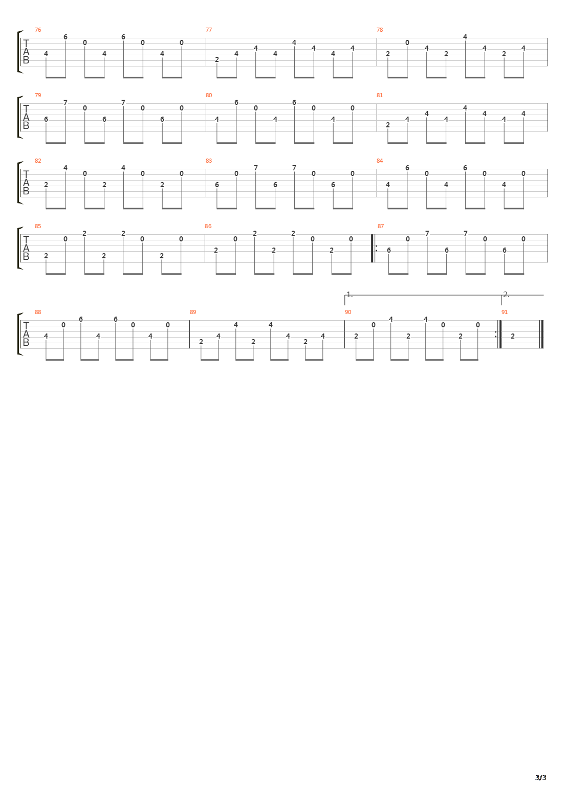 Georgia吉他谱