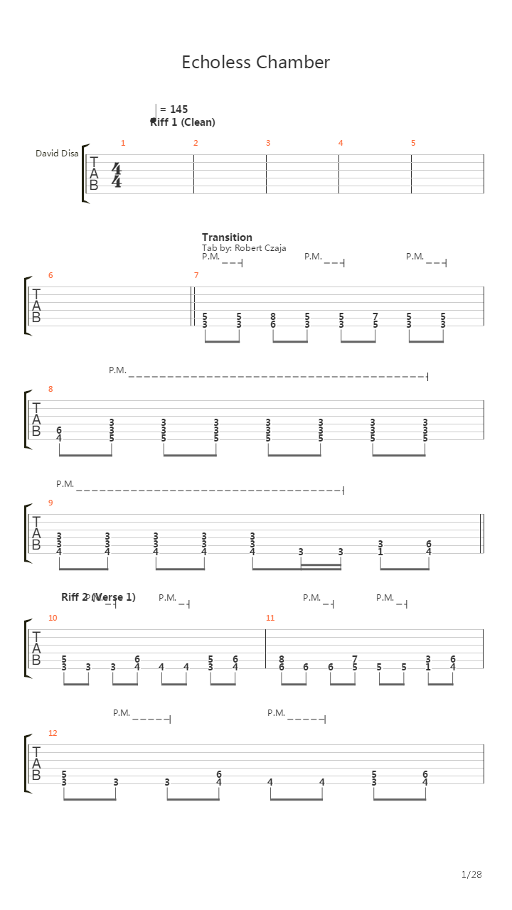 Echoless Chamber吉他谱