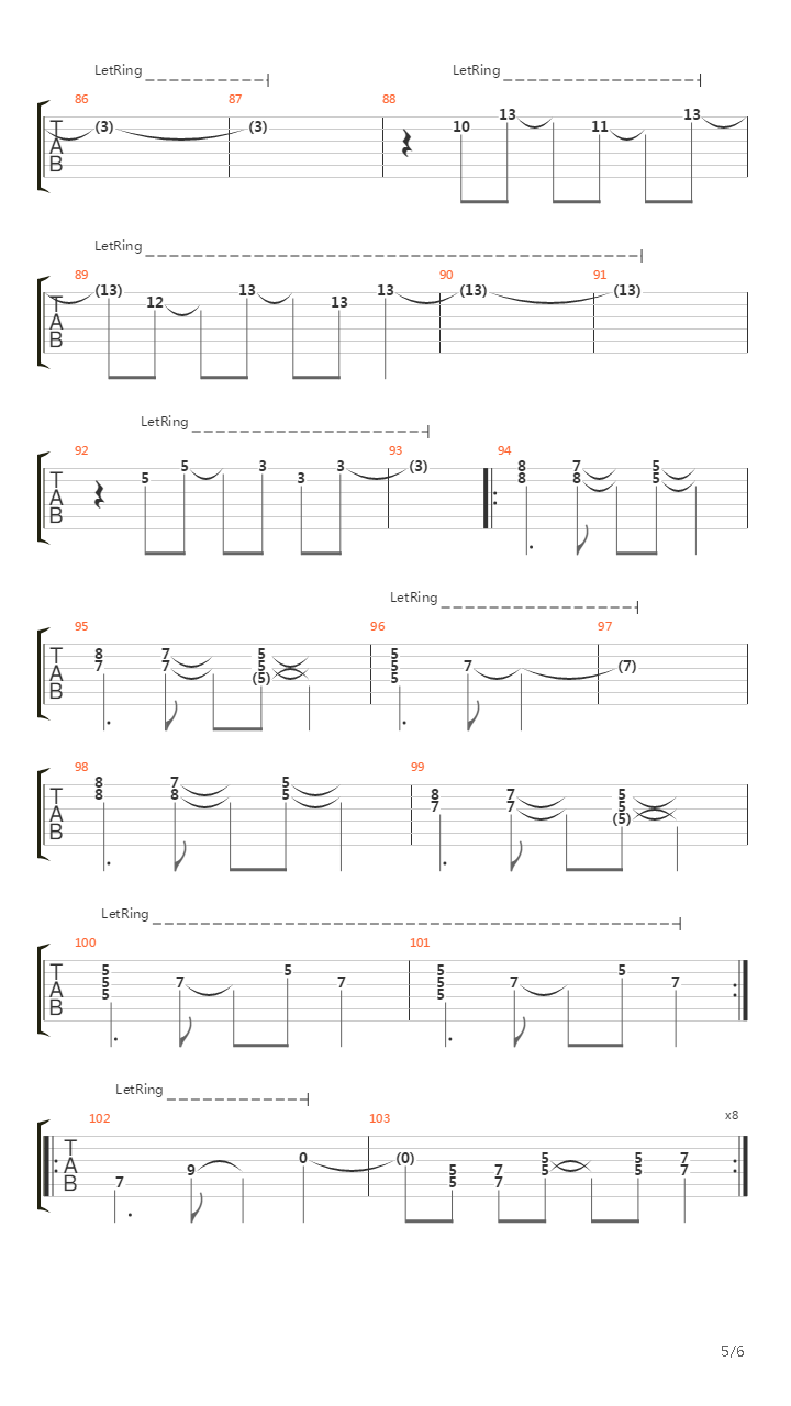 Wrong-Way Street吉他谱