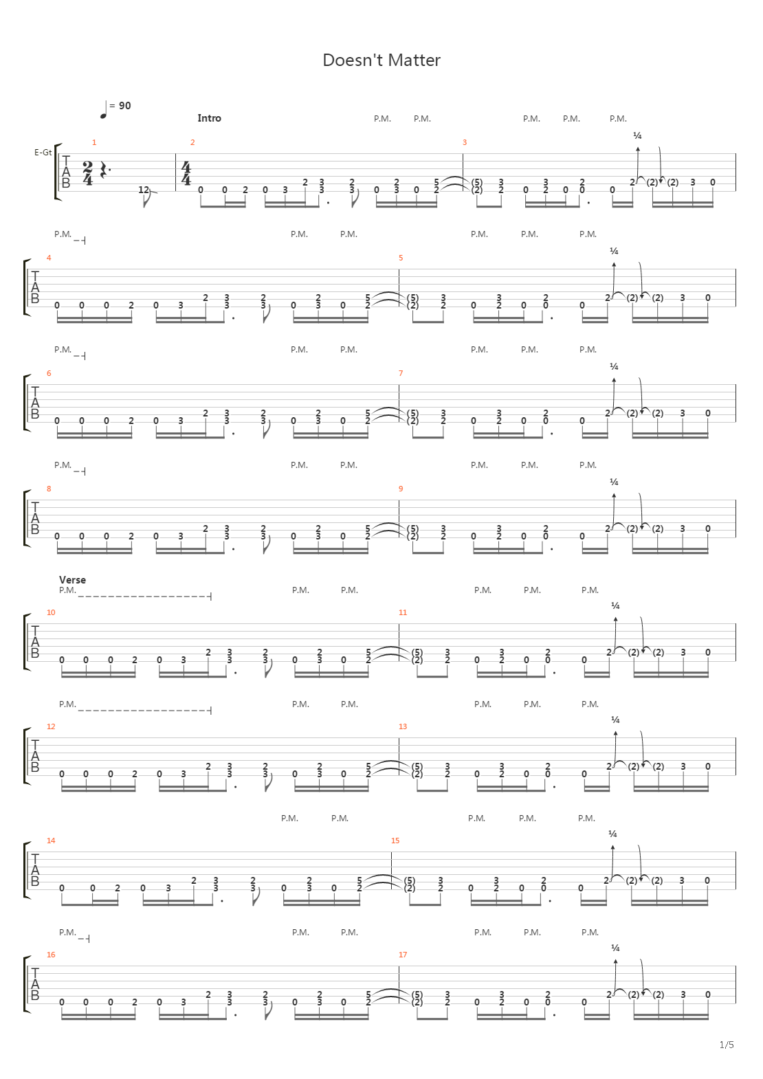 Doesnt Matter吉他谱