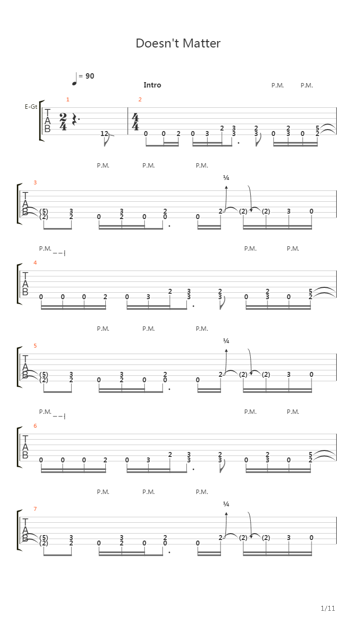 Doesnt Matter吉他谱