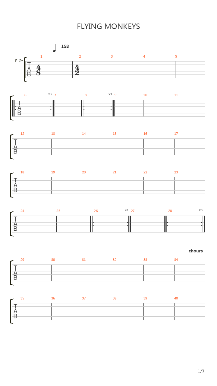 Flying Monkeys吉他谱