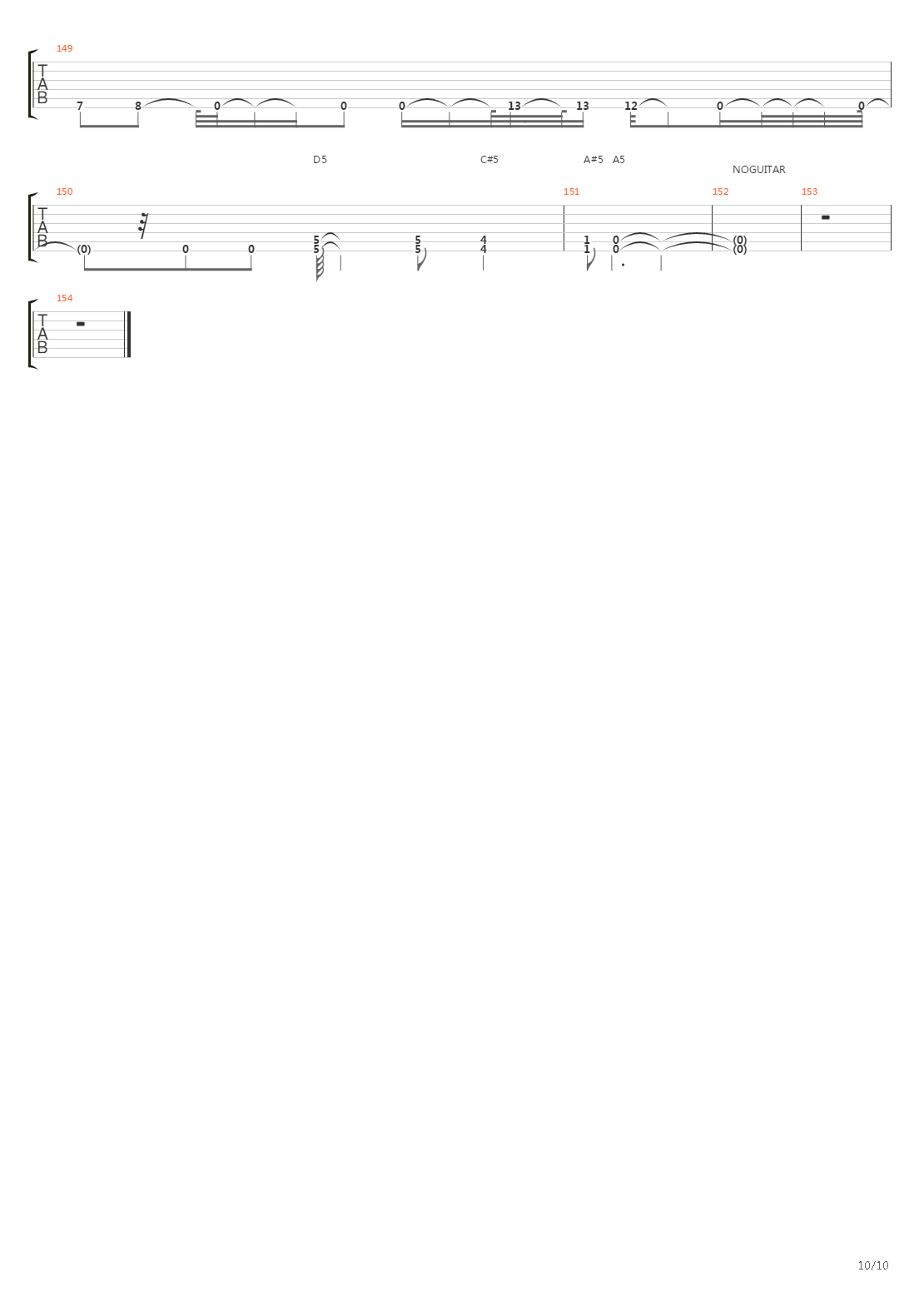 Tie The Noose吉他谱