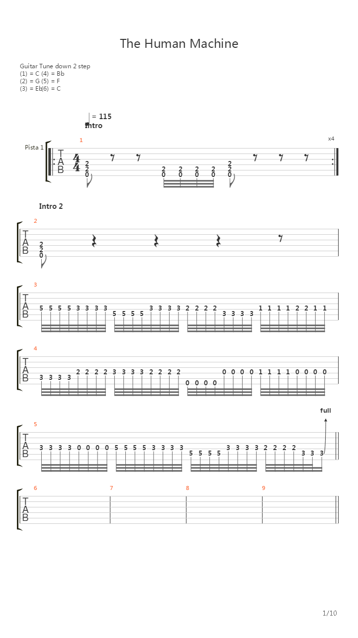 The Human Machine吉他谱