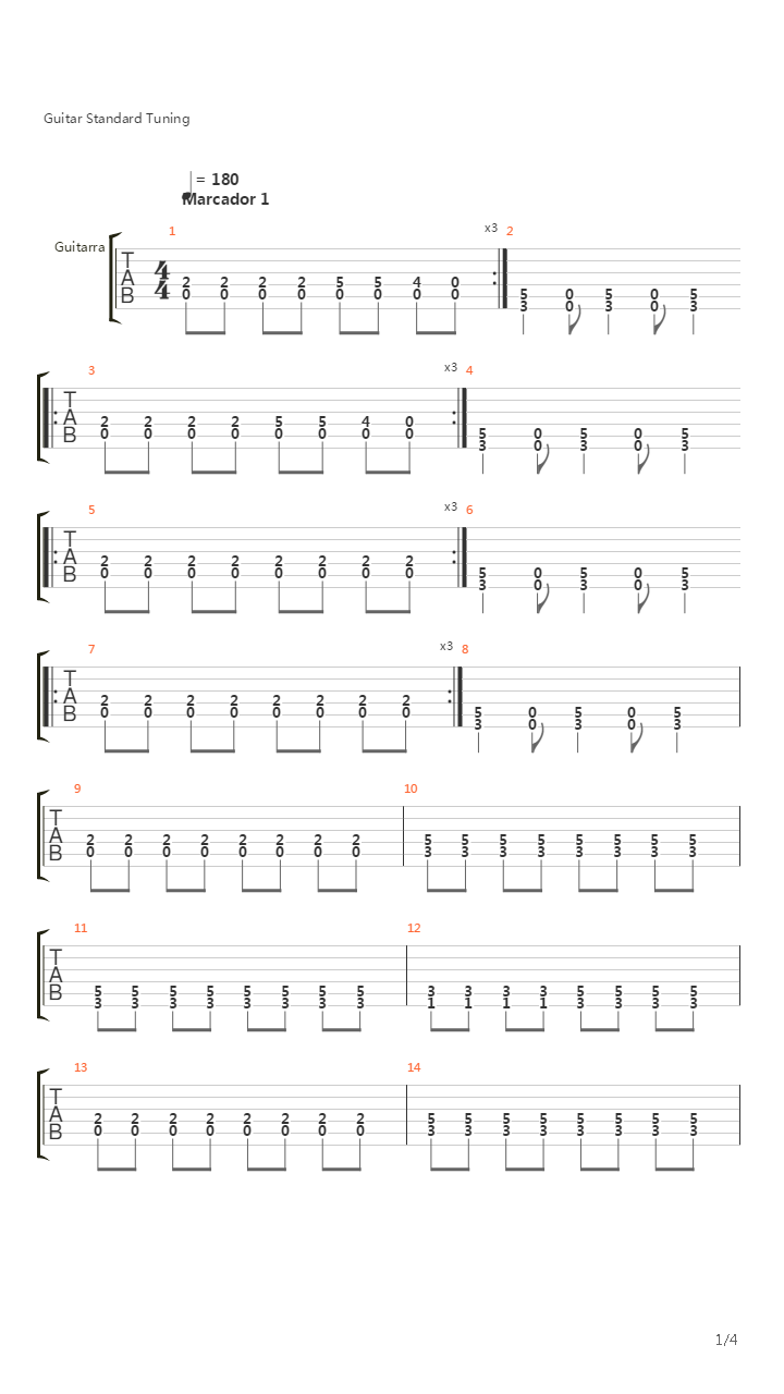 Interceptor V6吉他谱