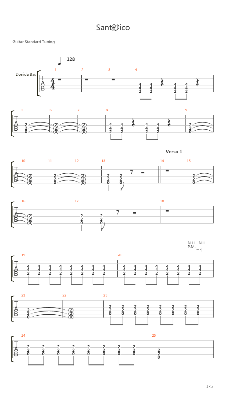 Santanico Parte 1吉他谱