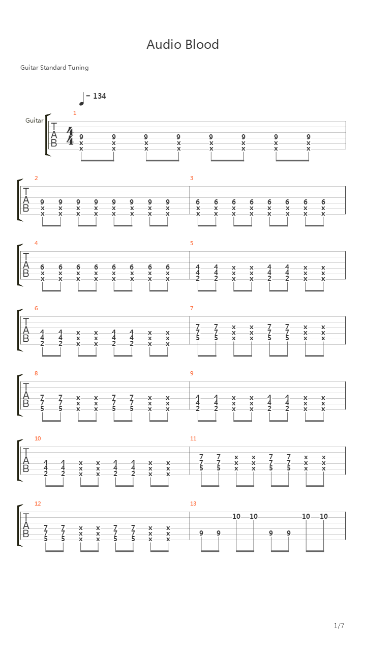 Audio Blood吉他谱