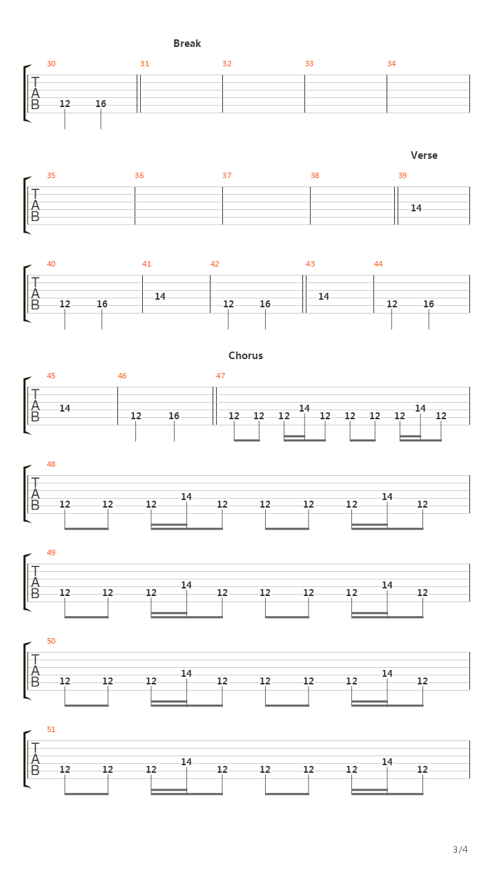 5K吉他谱