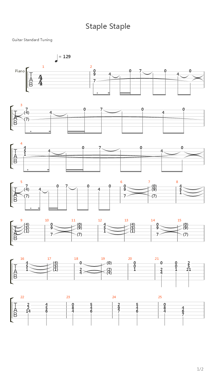 Staple Staple吉他谱