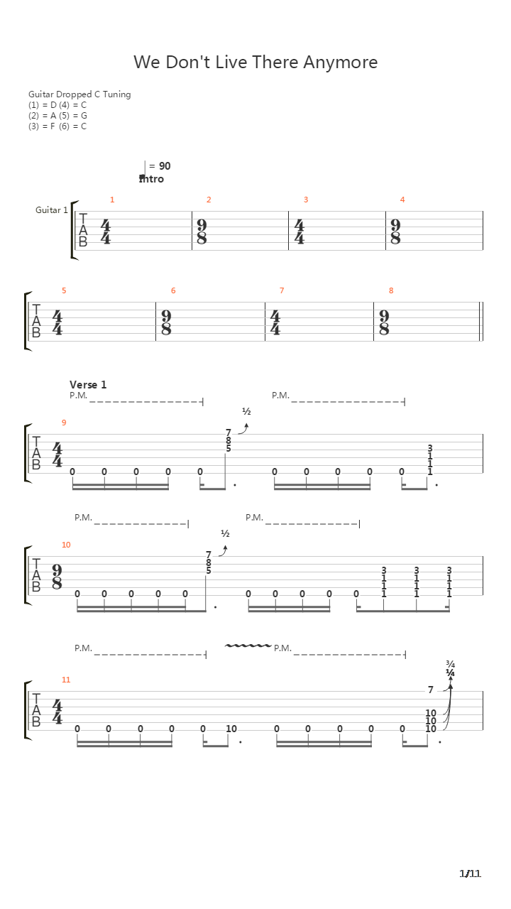 We Dont Live There Anymore吉他谱