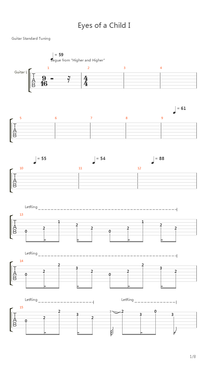 Eyes Of A Child吉他谱