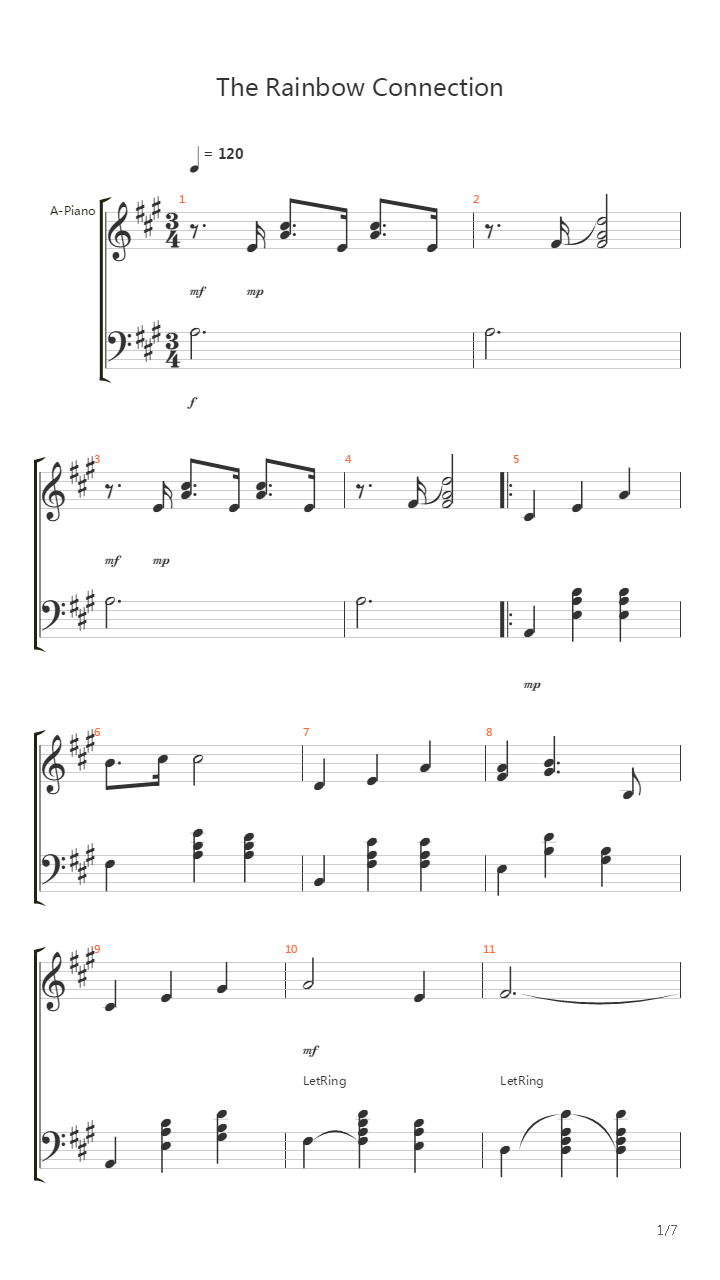 The Rainbow Connection吉他谱