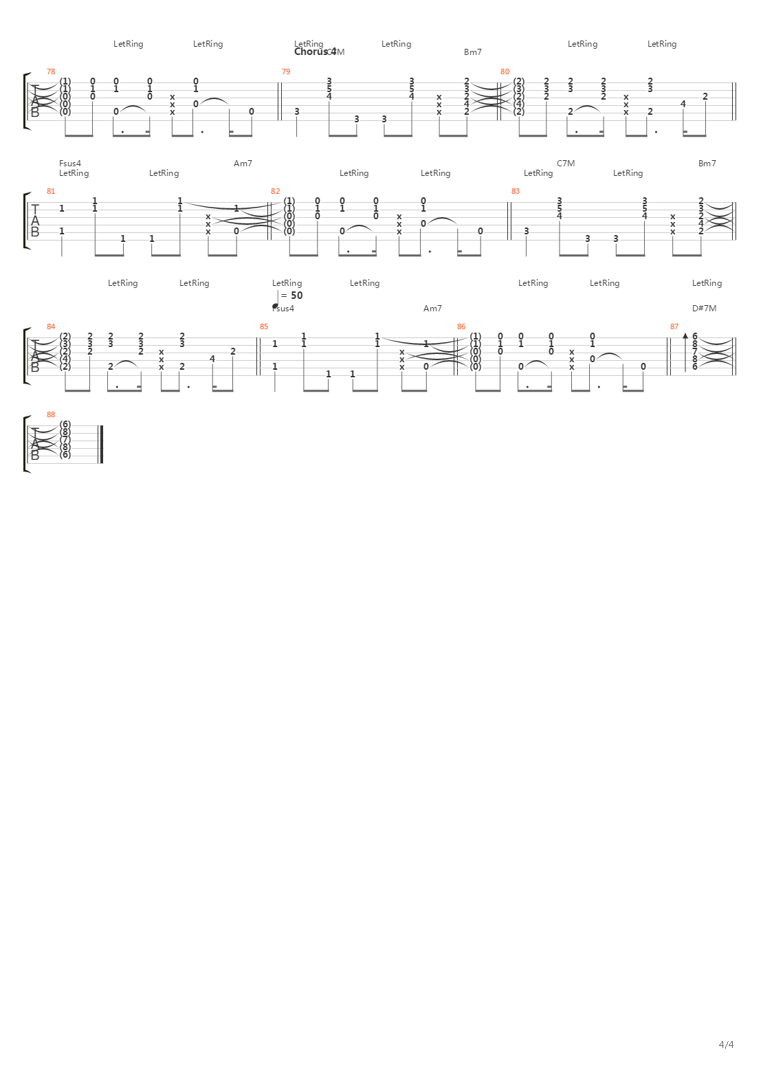 Constantly吉他谱