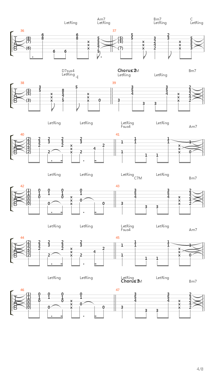 Constantly吉他谱