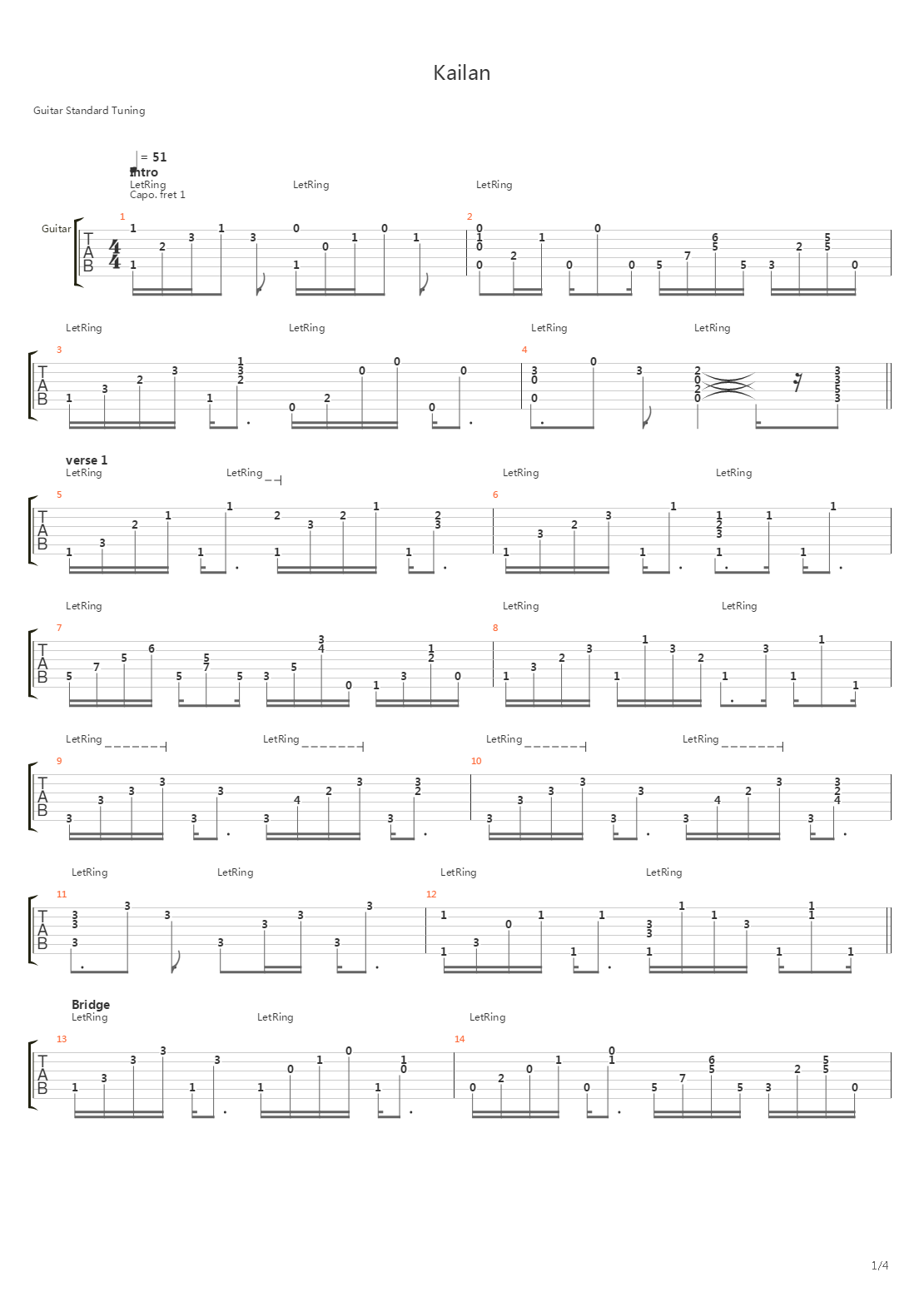 Kailan吉他谱