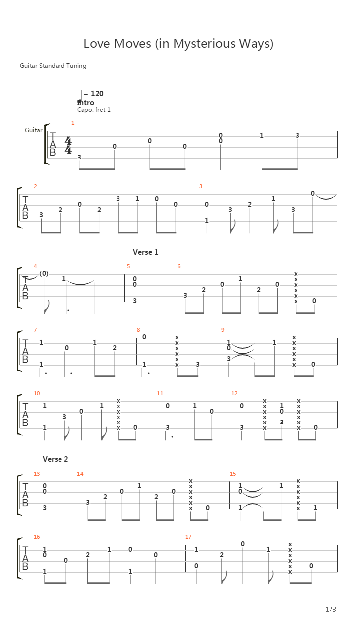 Love Moves吉他谱