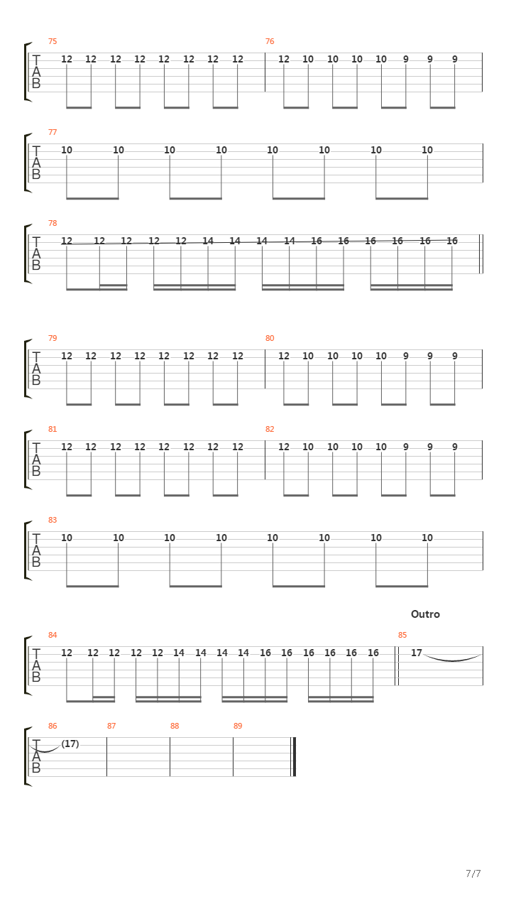 Song Of The Ghost吉他谱