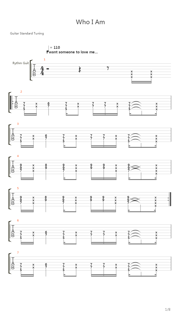 Who I Am吉他谱