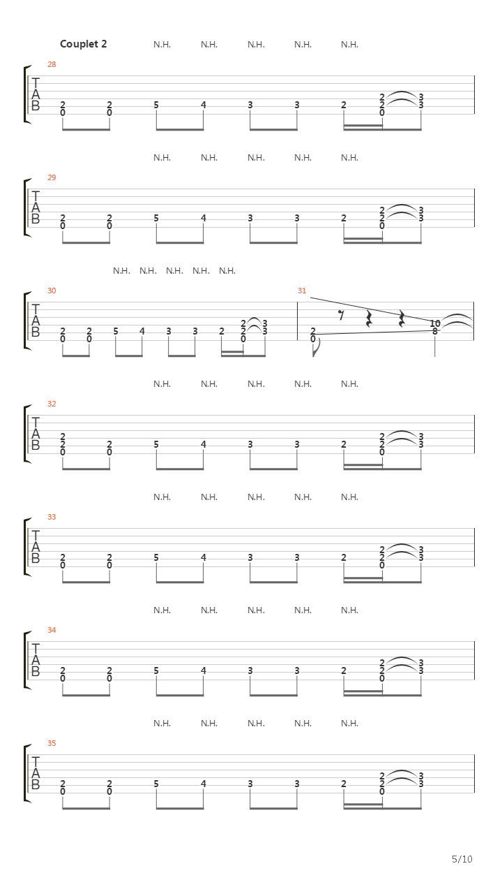 La Peau吉他谱
