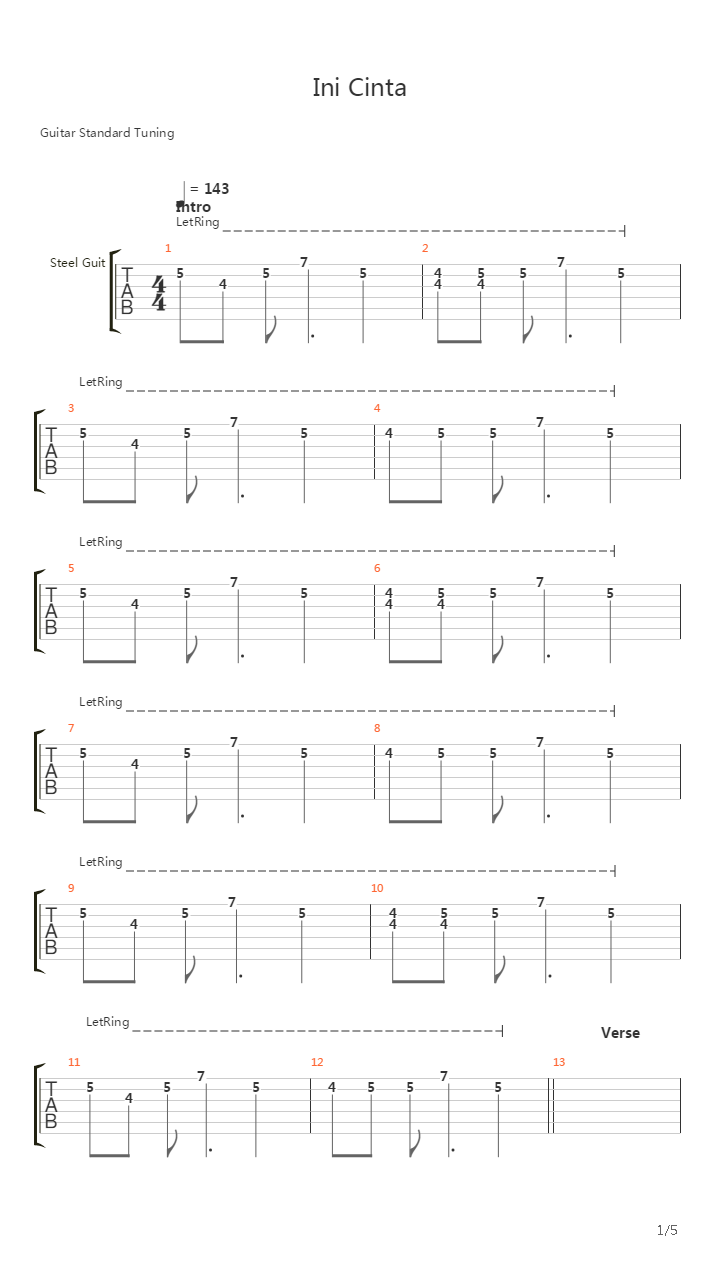 Ini Cinta吉他谱