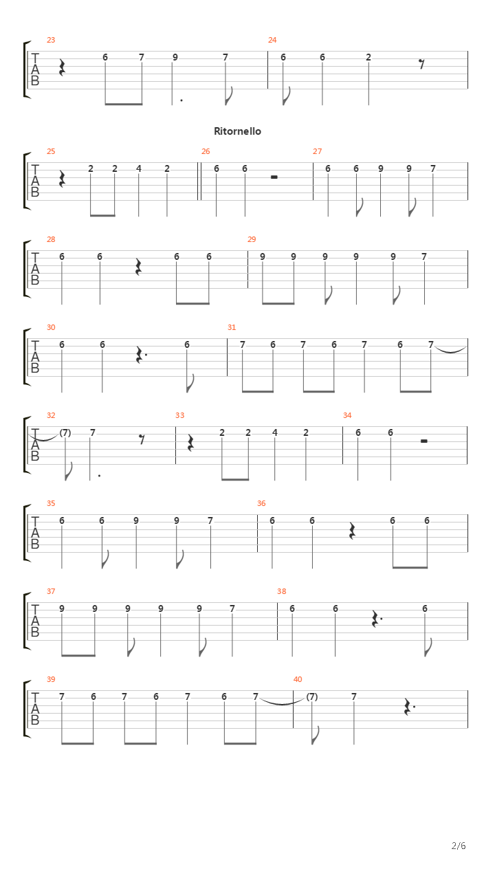 Odio Tutti I Cantanti吉他谱