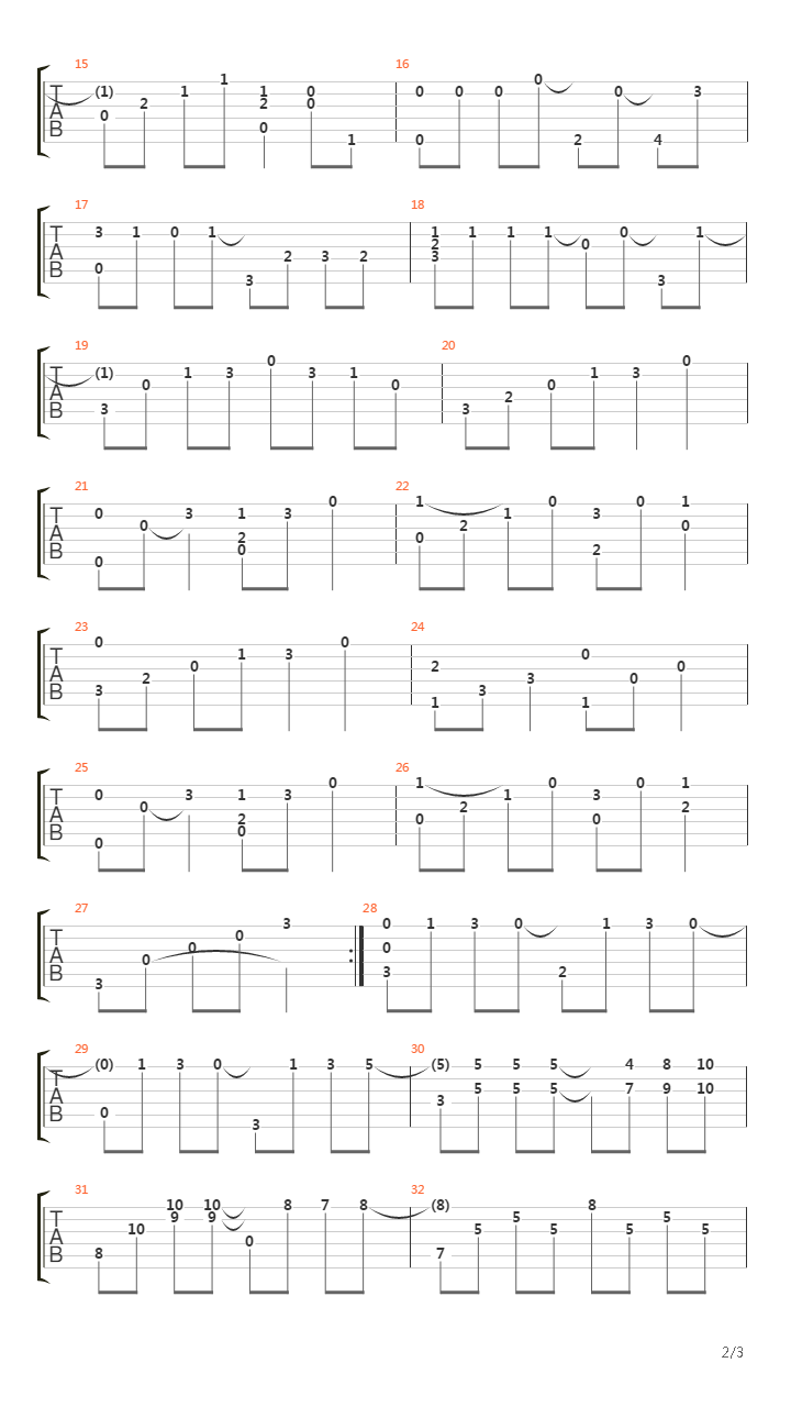 Bunda吉他谱