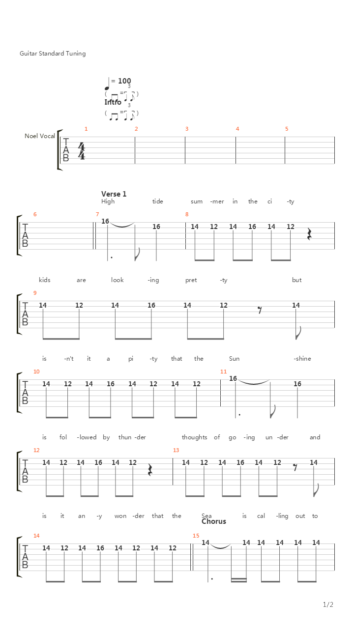 The Death Of You And Me吉他谱