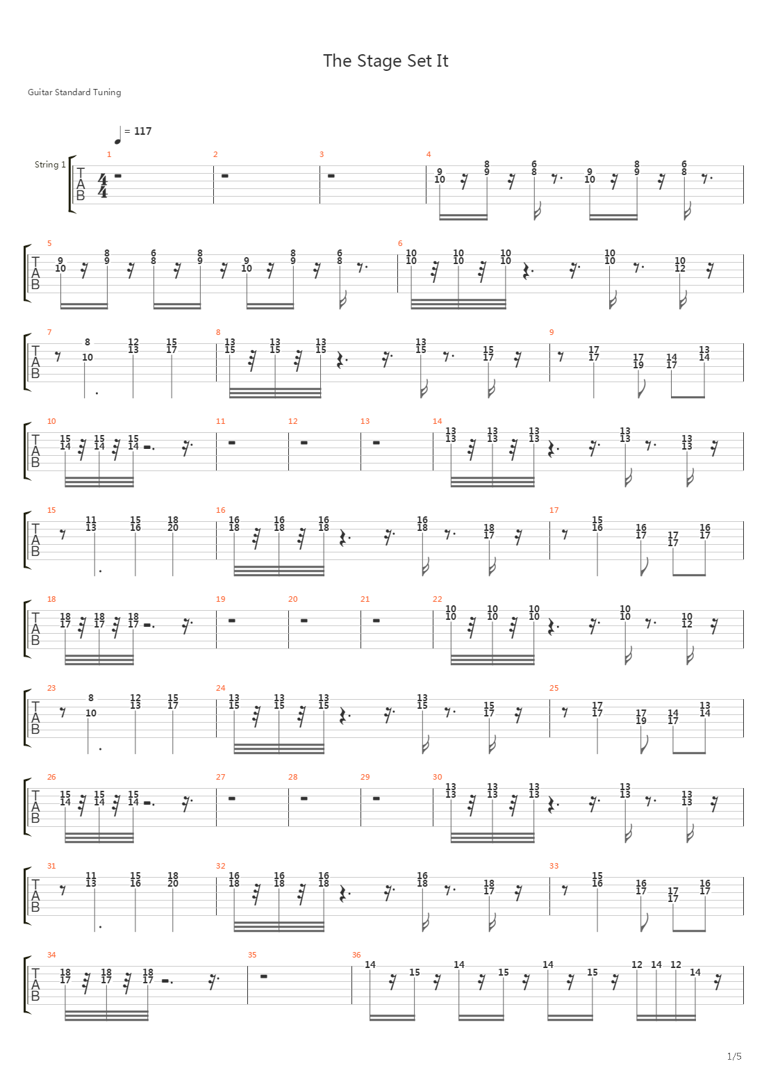 最终幻想13 - The Stage Set It吉他谱