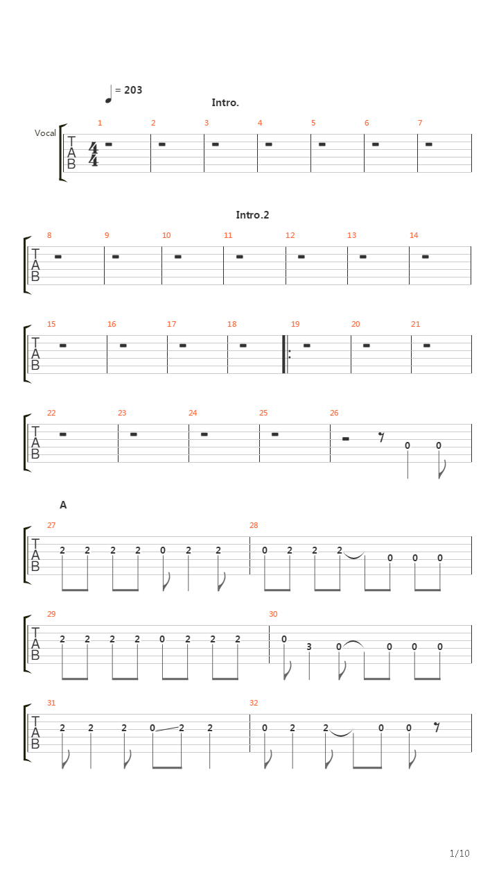迷彩(Meisai)吉他谱