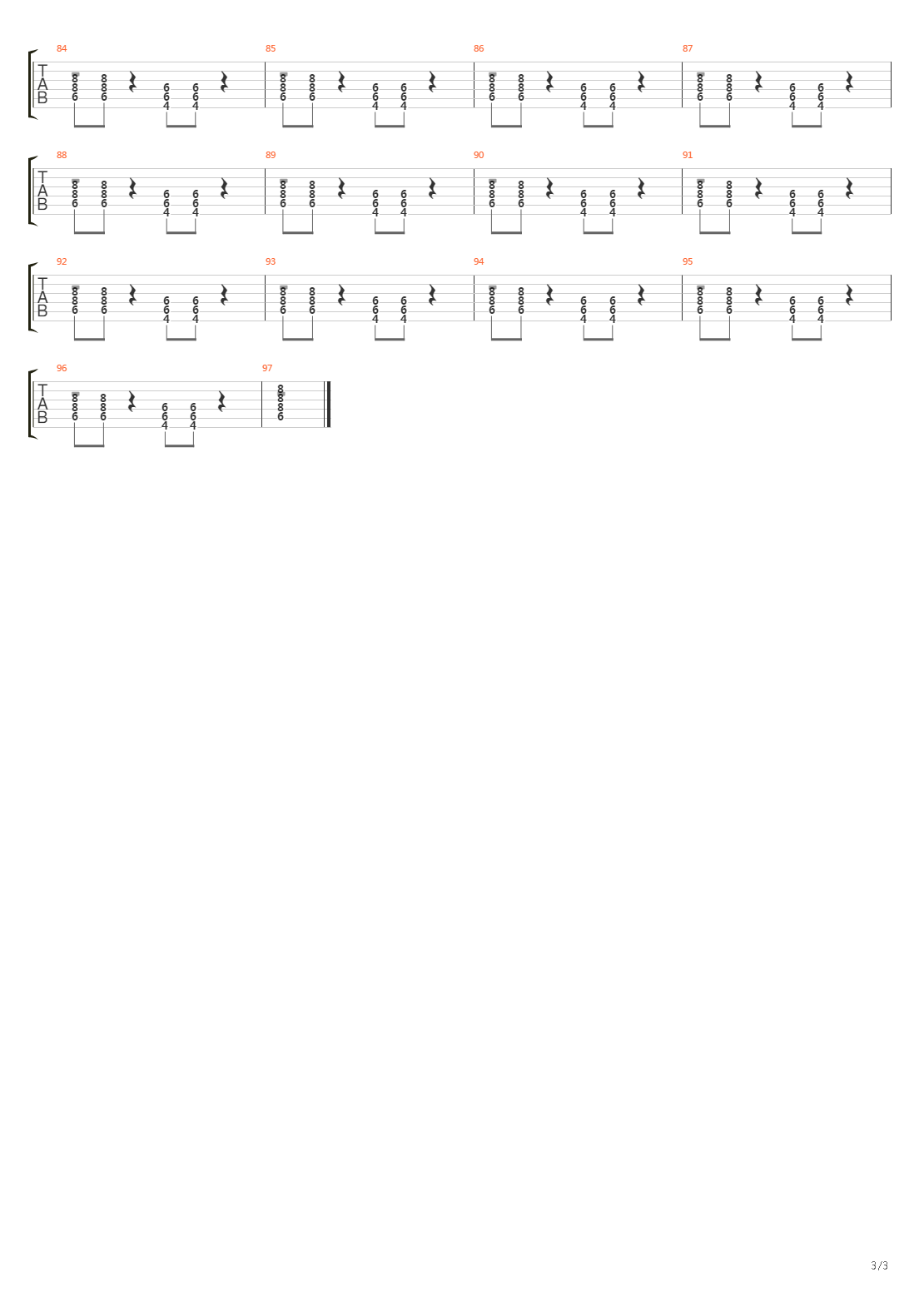 Heaven Is A Halfpipe吉他谱