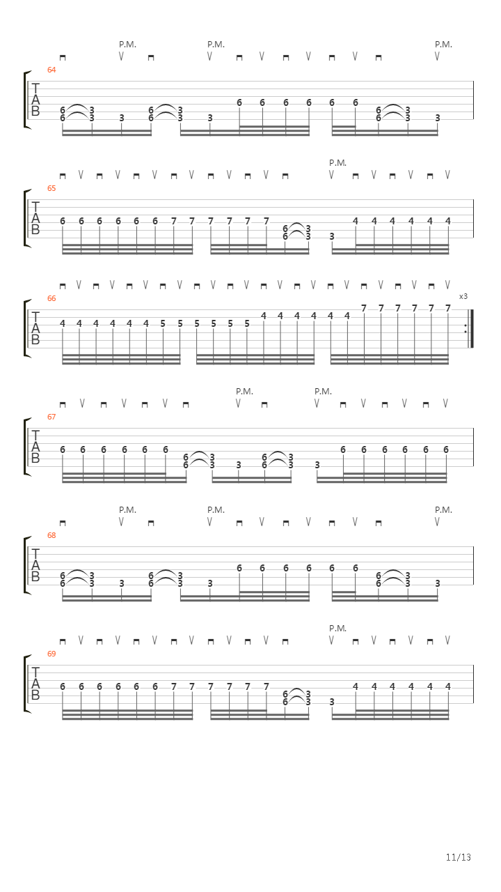 Staring From The Abyss吉他谱