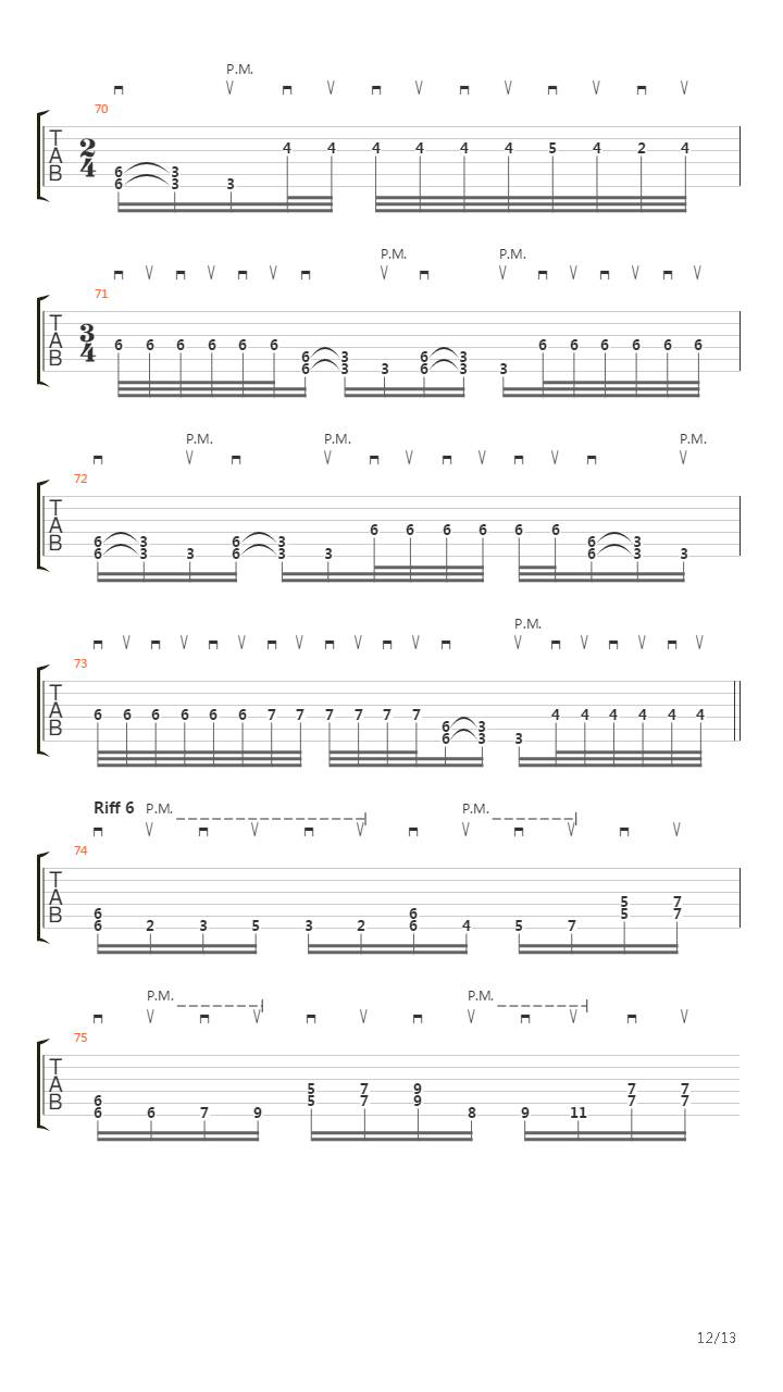 Staring From The Abyss吉他谱