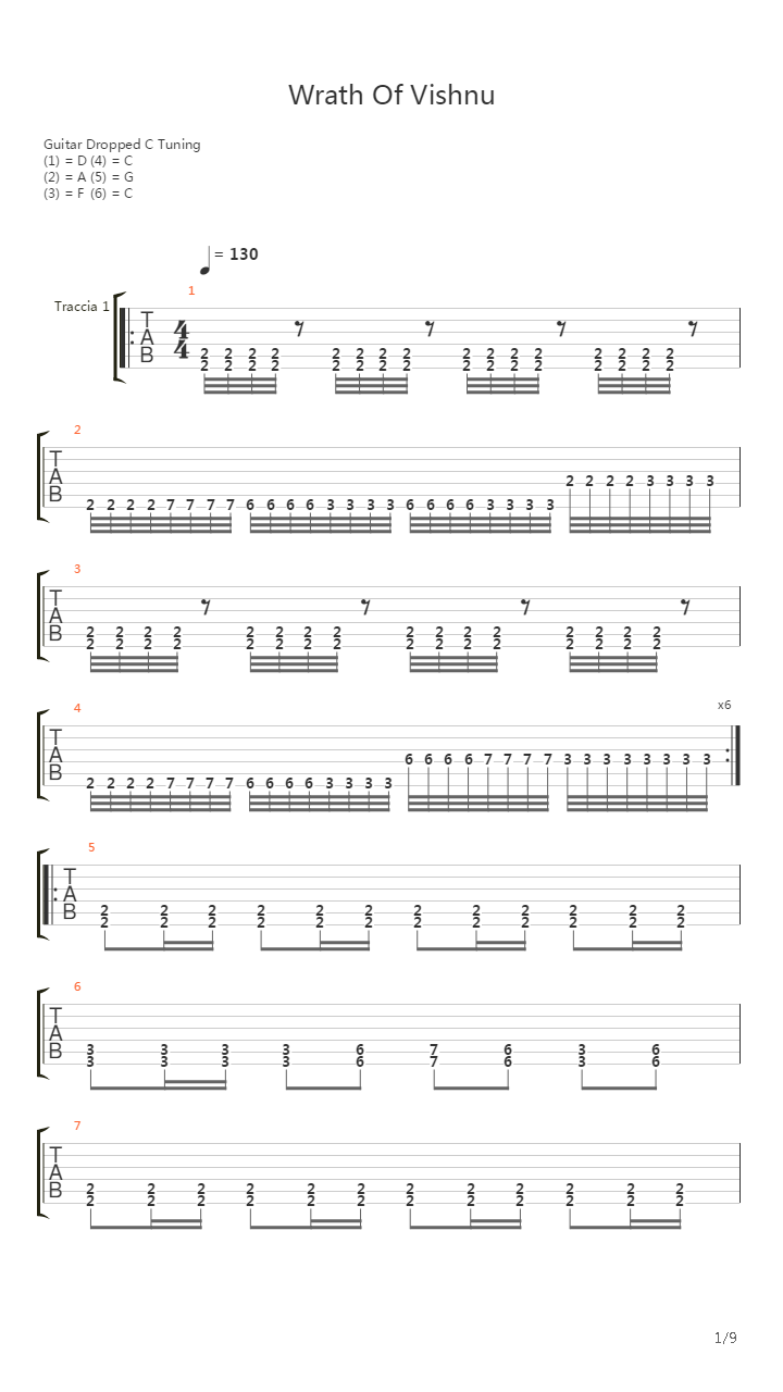 Wrath Of Vishnu吉他谱